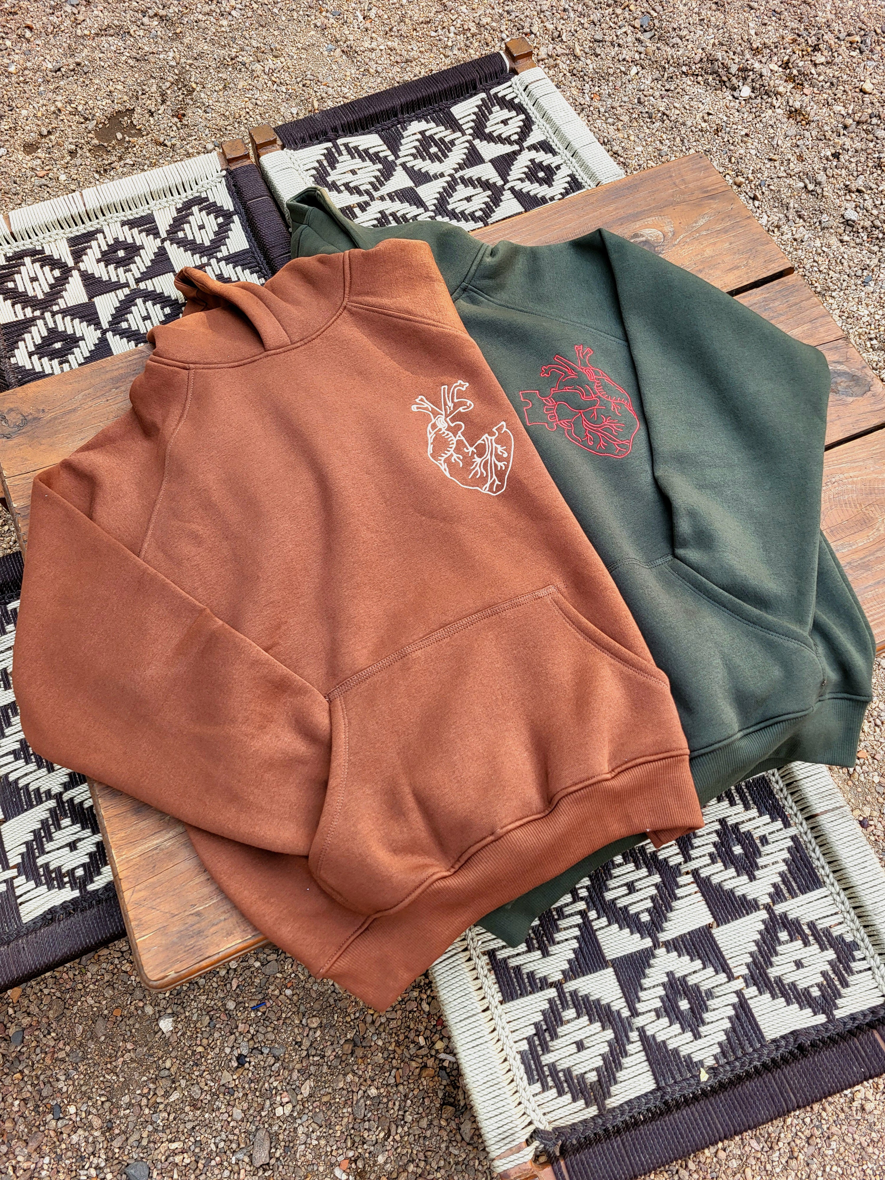 Heart Couple Embroidery Oversized Hoodie (Pack of 2)