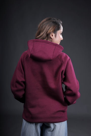 Wine Plain Oversized Hoodie
