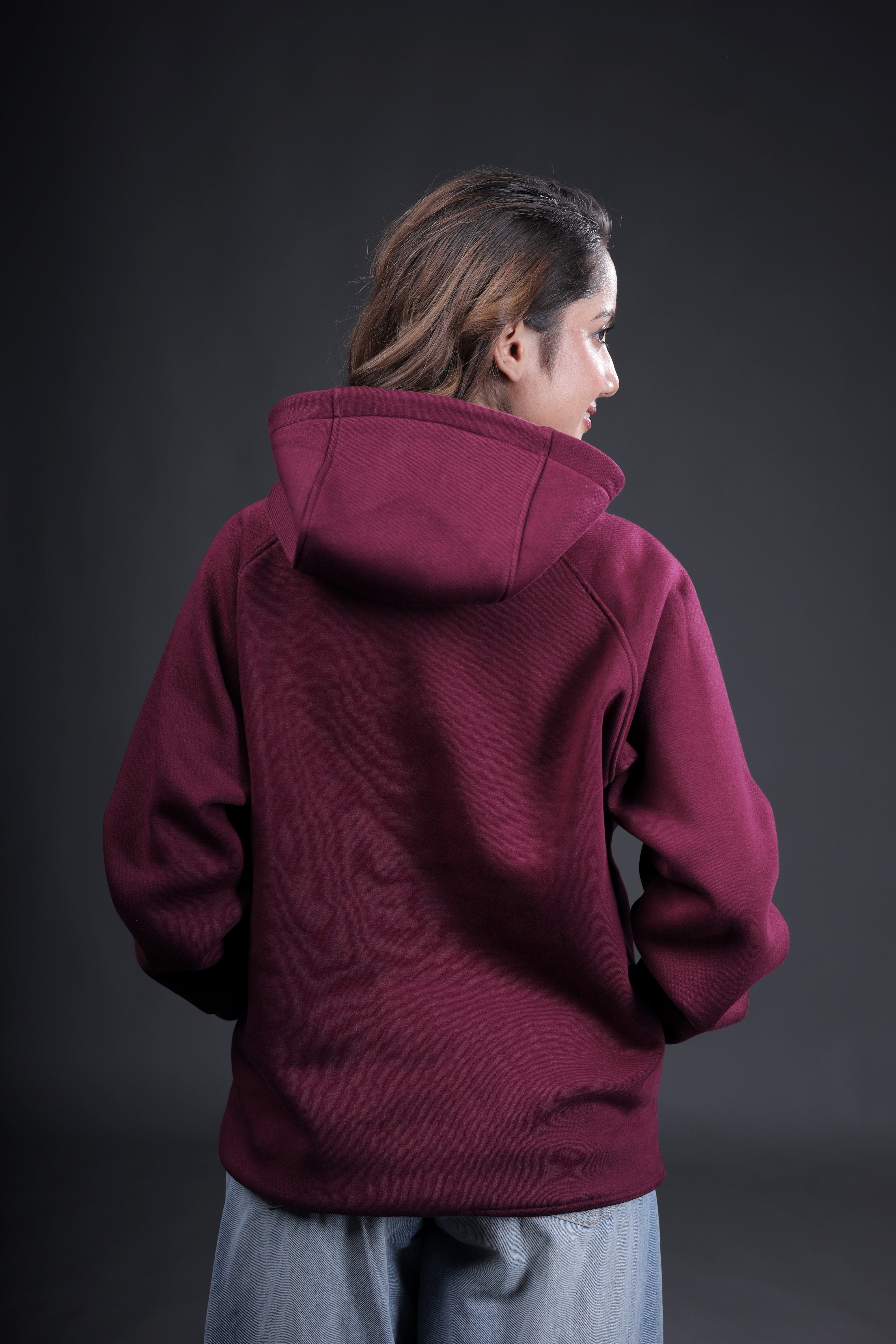 Wine Plain Oversized Hoodie