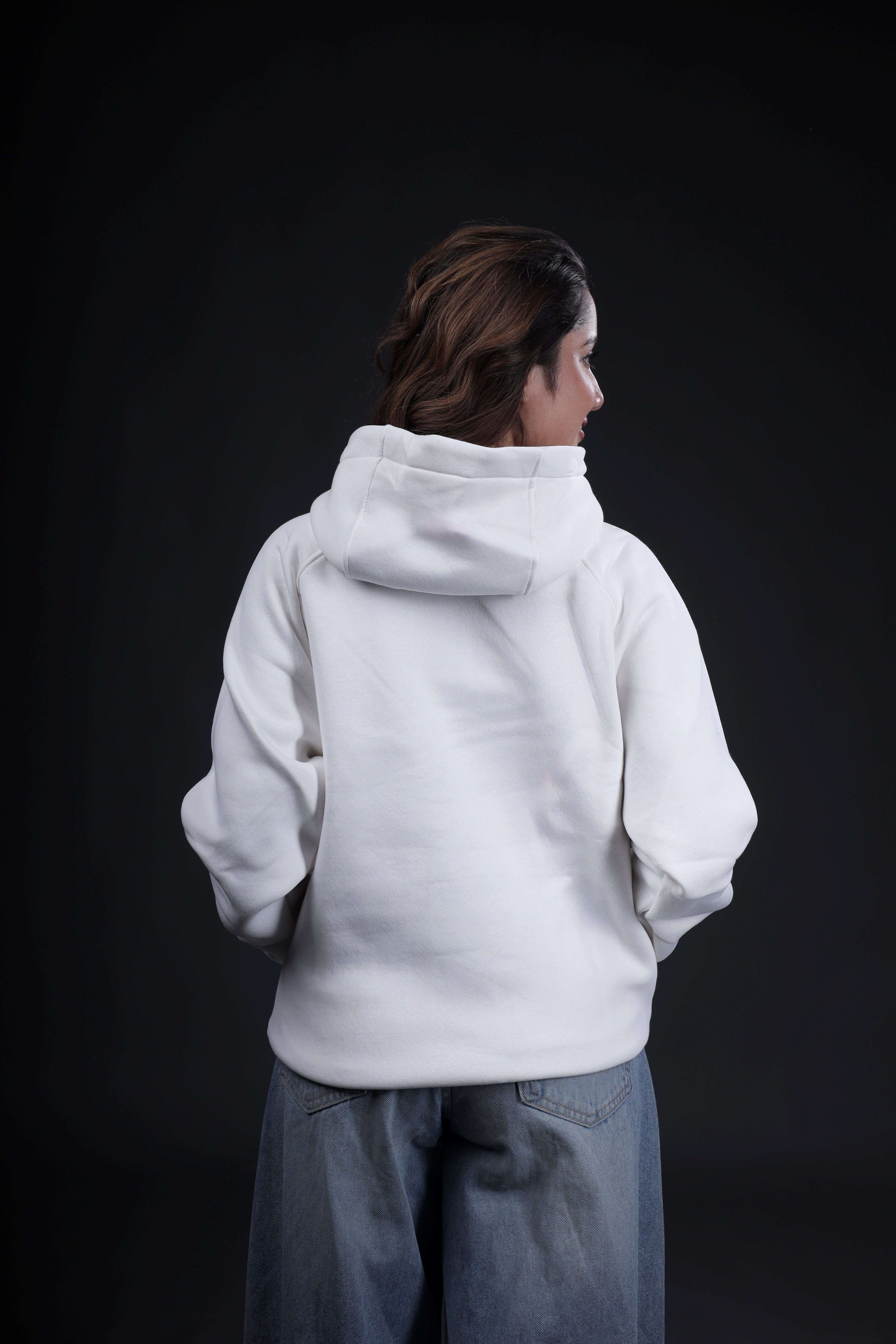White Plain Oversized Hoodie