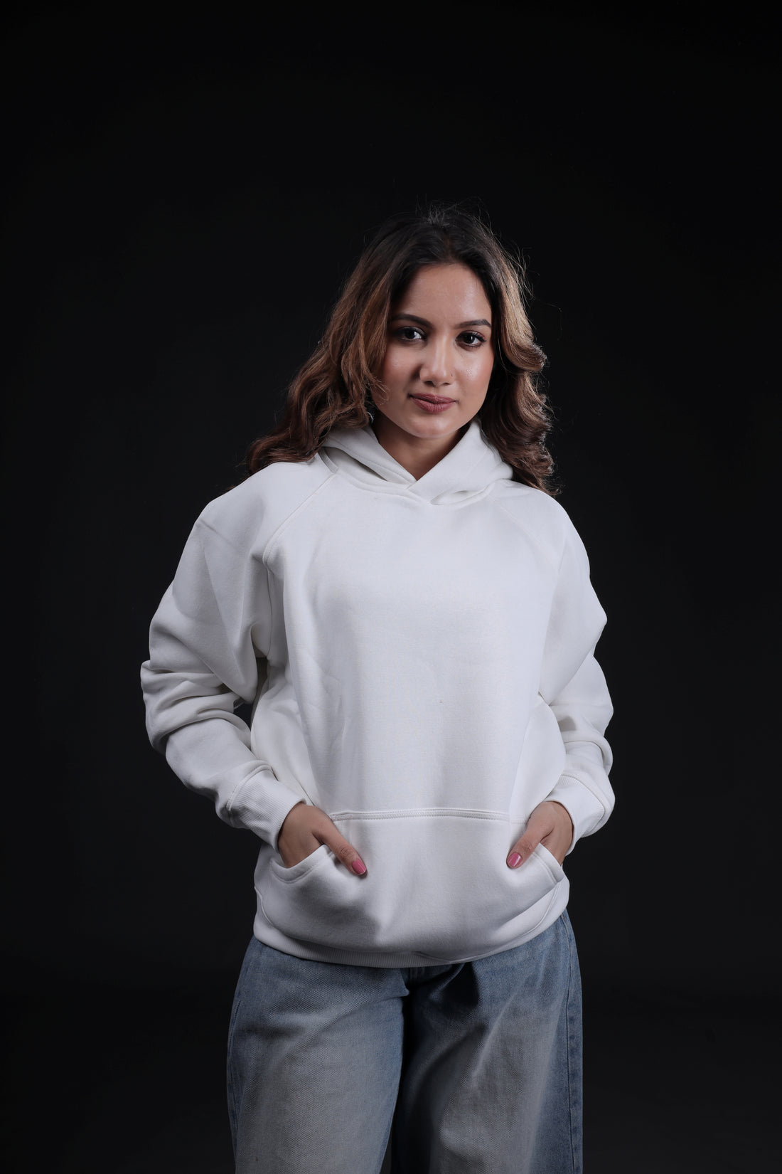 White Plain Oversized Hoodie