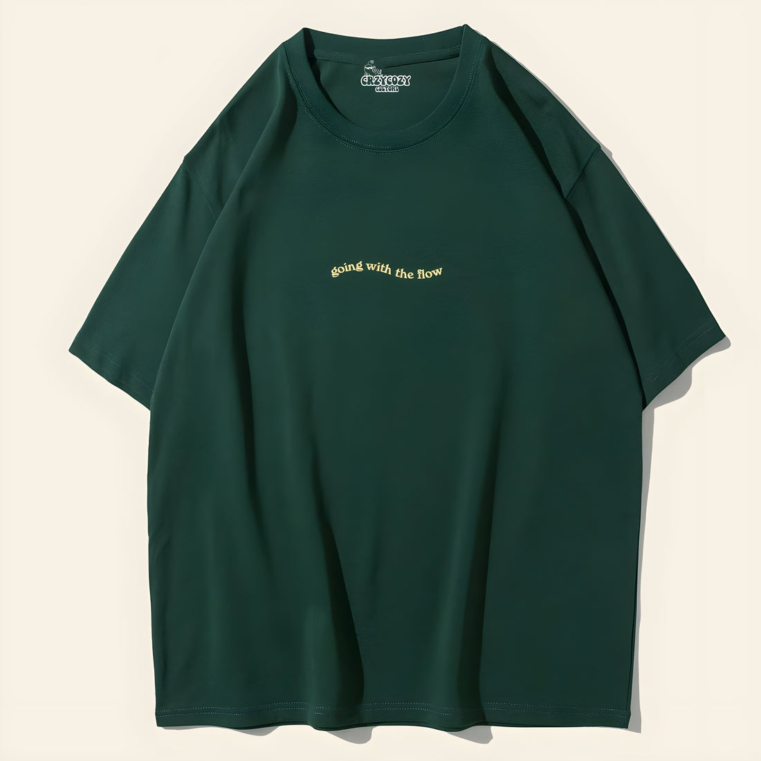 Customised Text Embroidery Oversized Tee