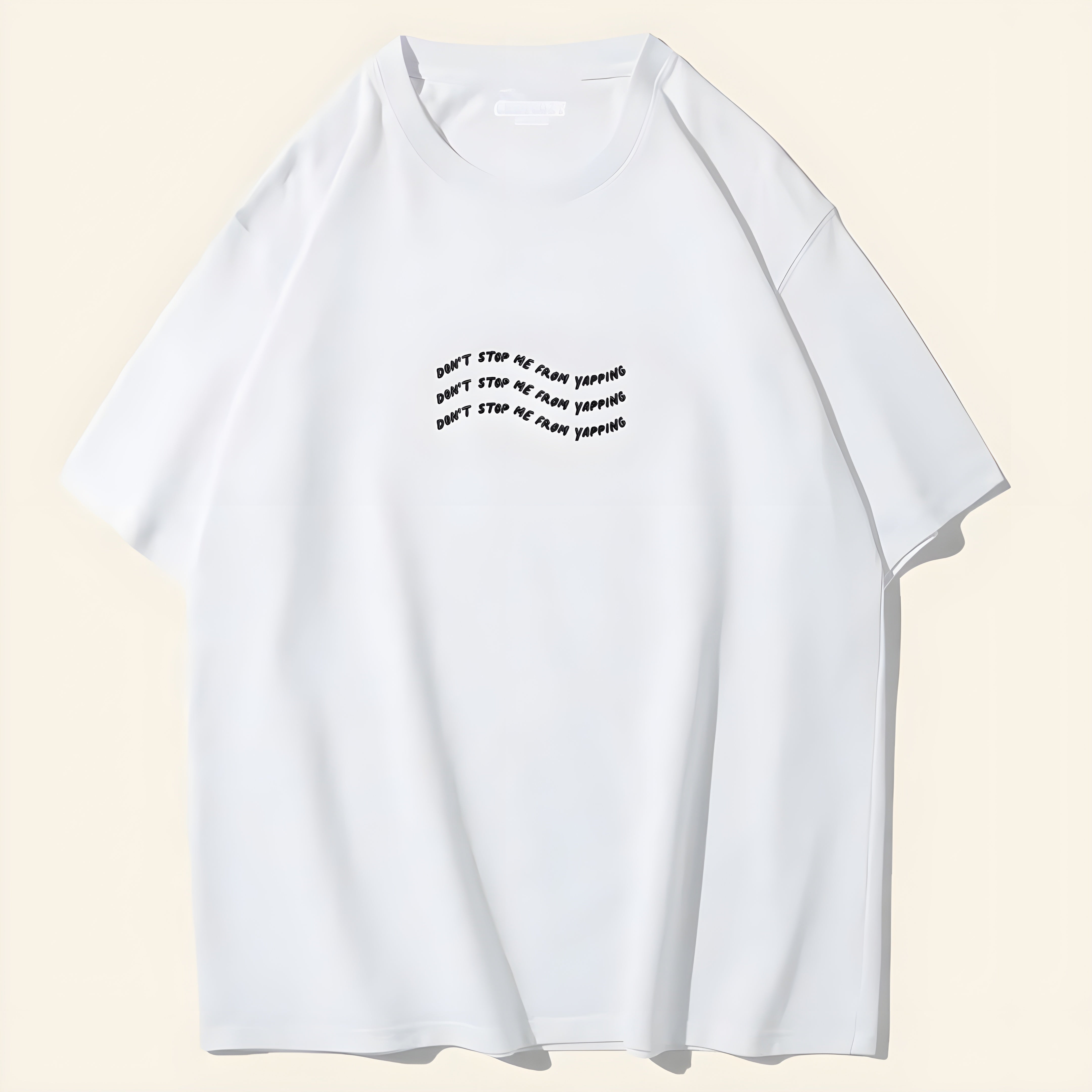 Customised Text Embroidery Oversized Tee