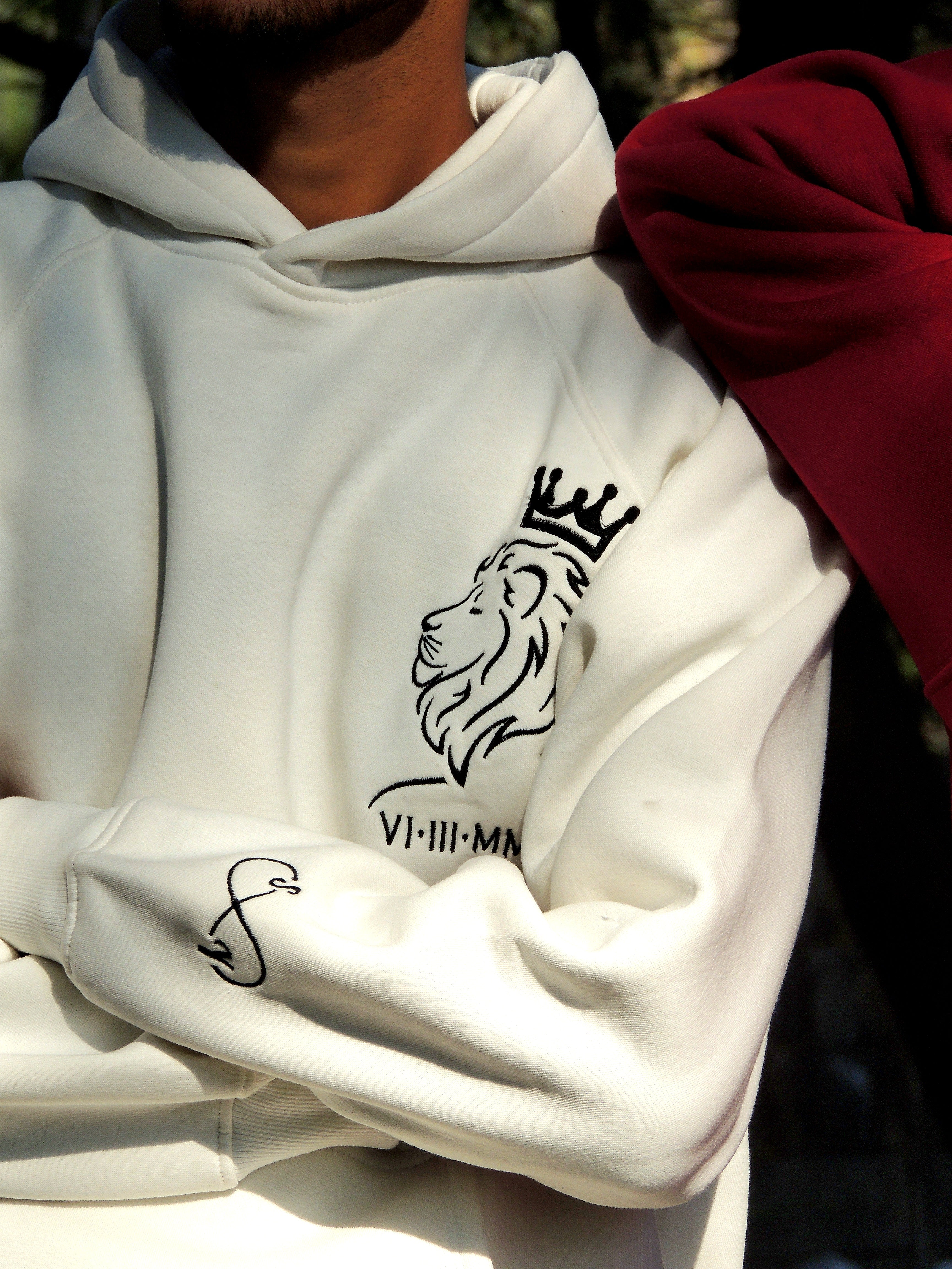 Lion and Liness Couple Embroidery Oversized Hoodie (Pack of 2)