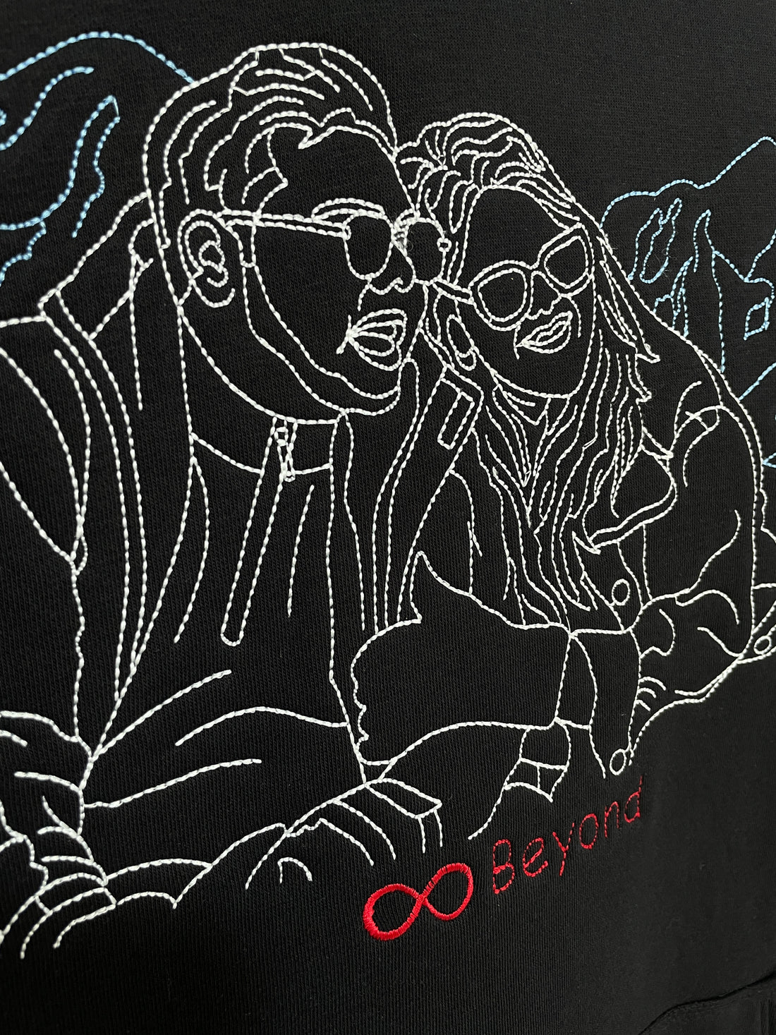 Personalised Photo Outline Embroidery Oversized Hoodie