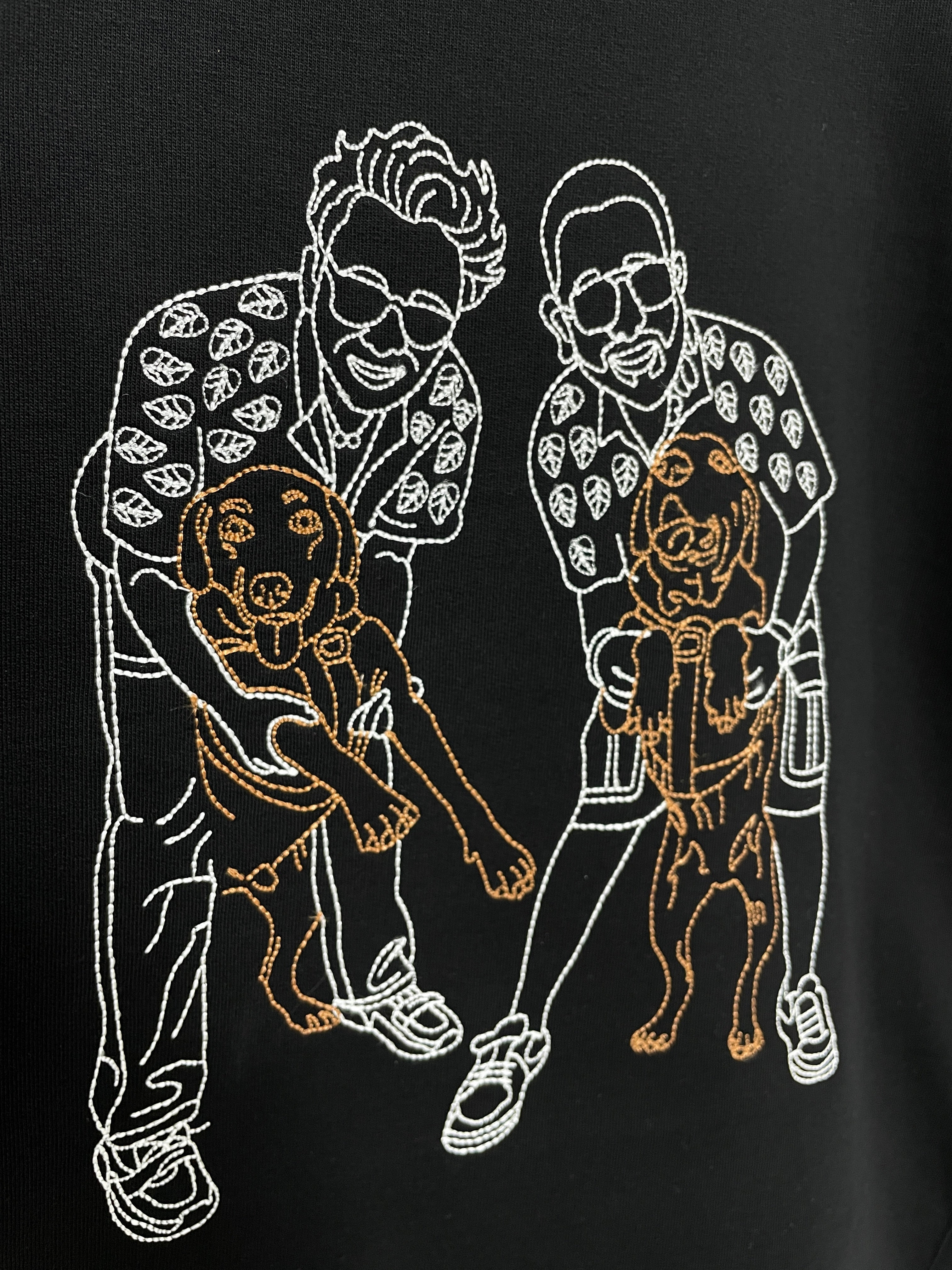 Customised Pet Outline Embroidery Oversized Tee