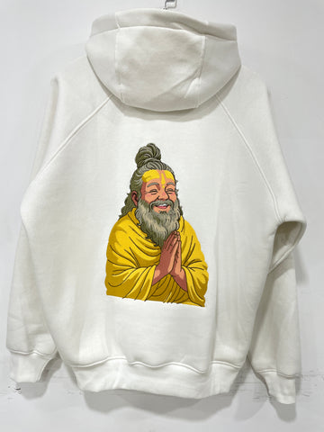 White Guru ji Oversized Unisex Hoodie
