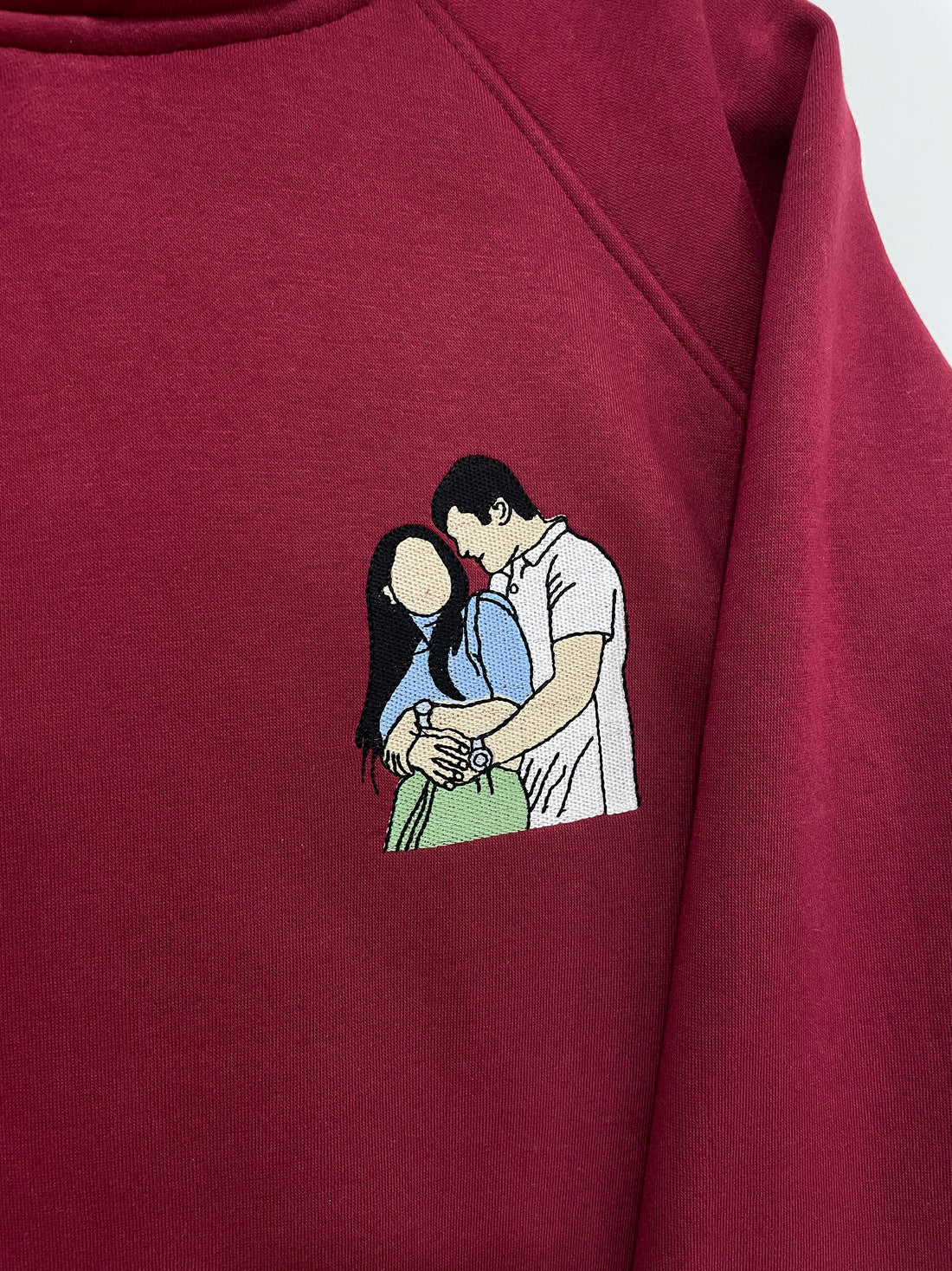 Personalised Photo Portrait Embroidery Oversized Hoodie