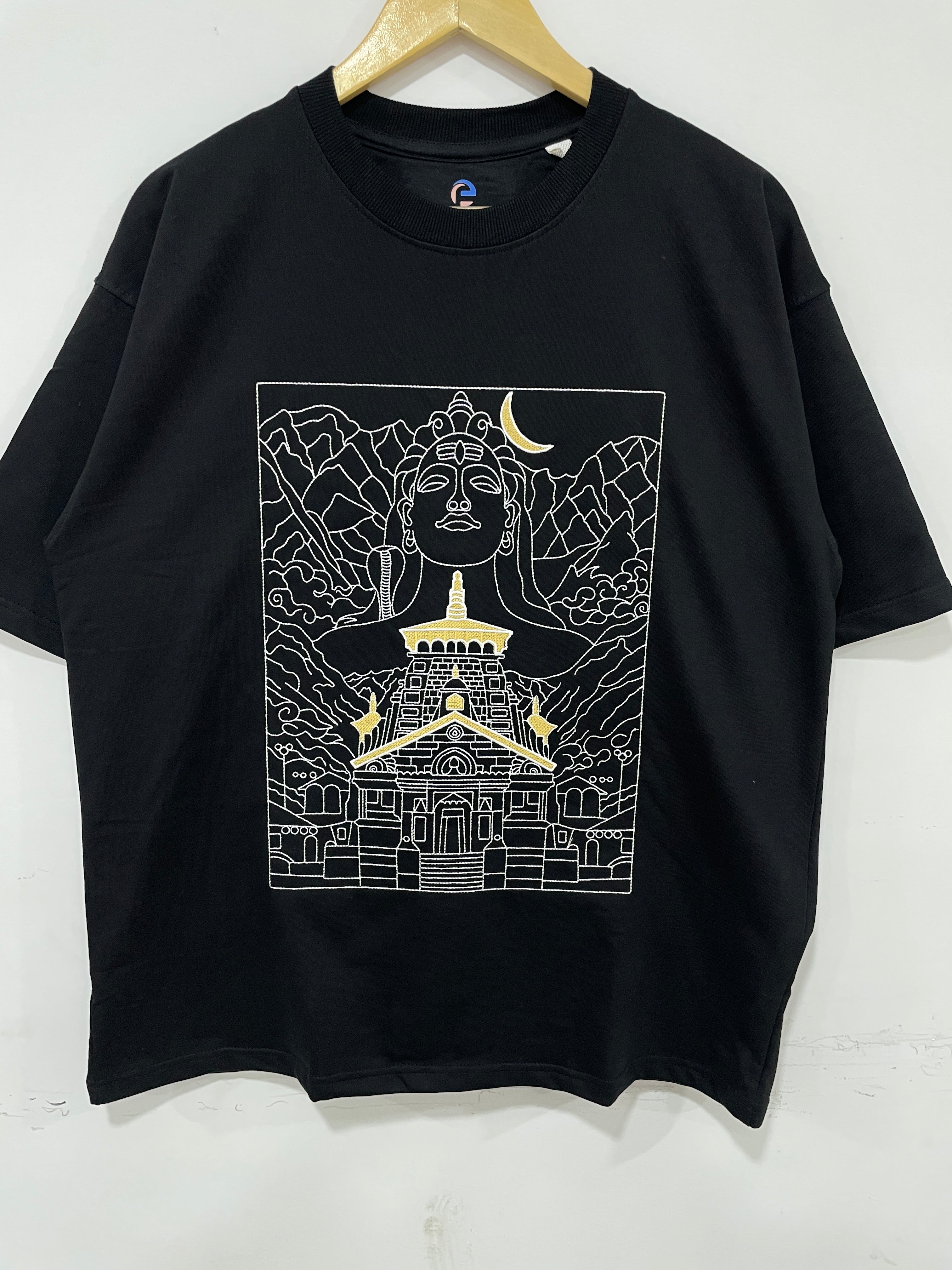Bholenath Embroidery Oversized T-Shirt