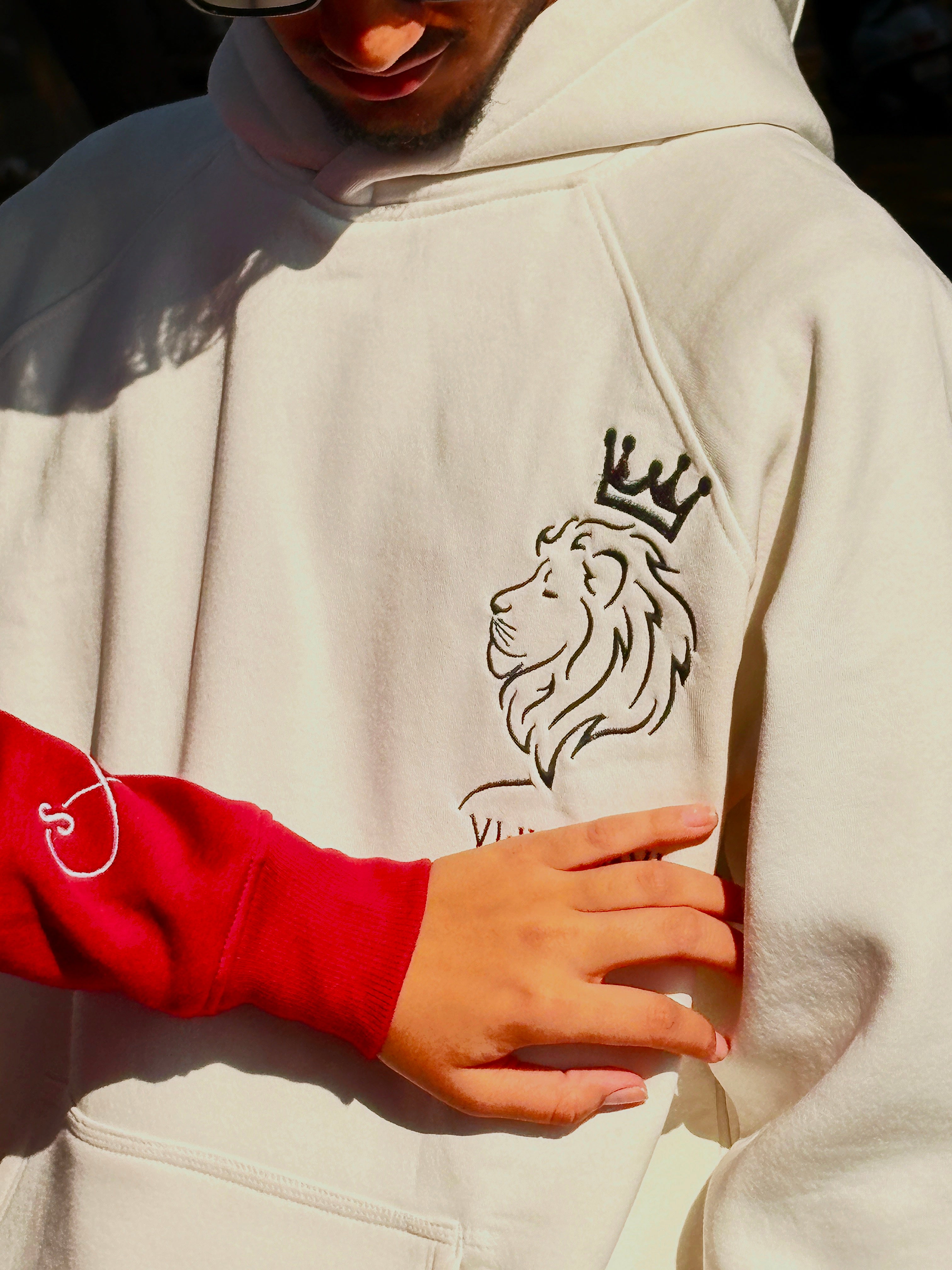Lion and Liness Couple Embroidery Oversized Hoodie (Pack of 2)
