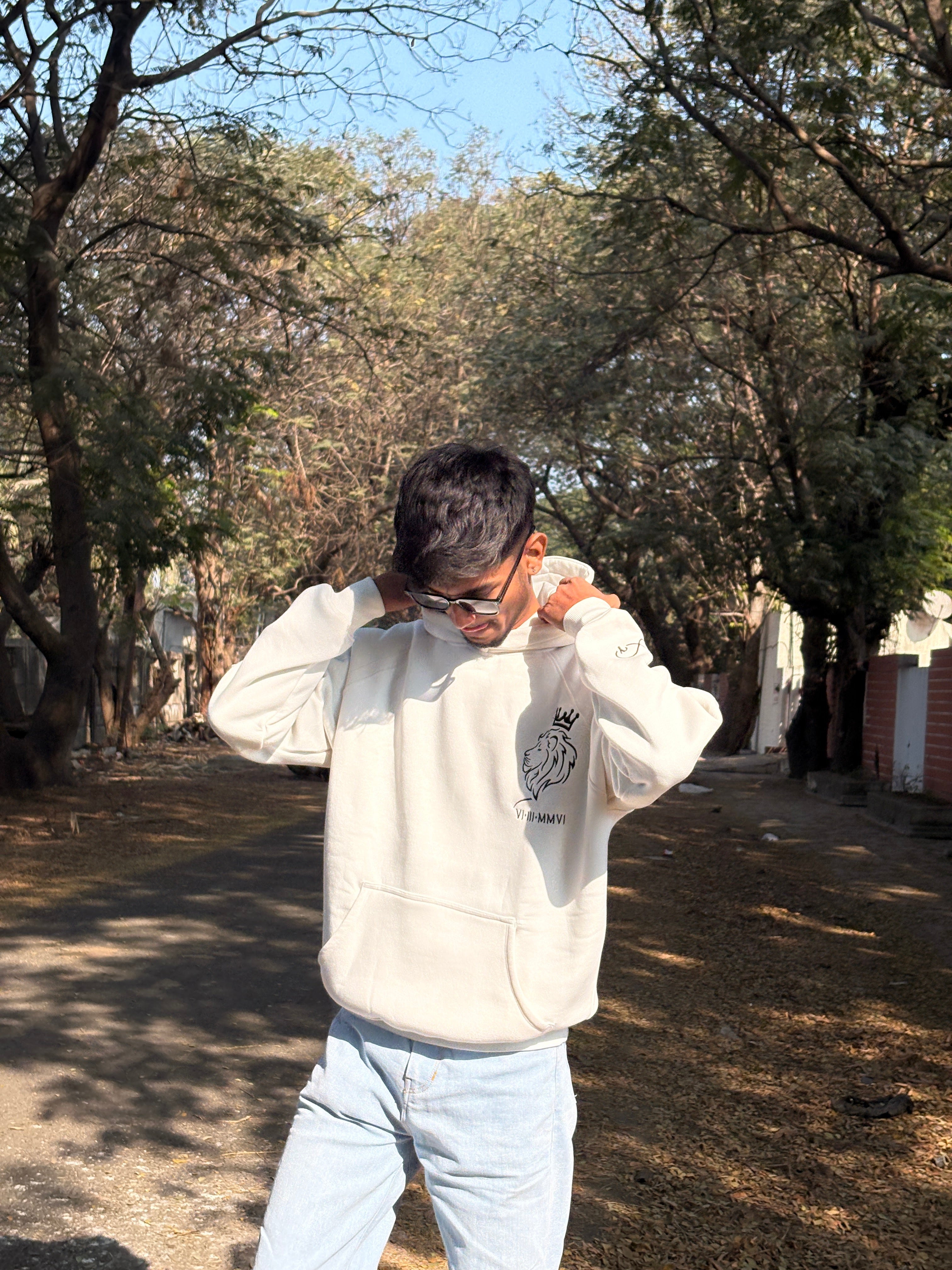 Lion and Liness Couple Embroidery Oversized Hoodie (Pack of 2)