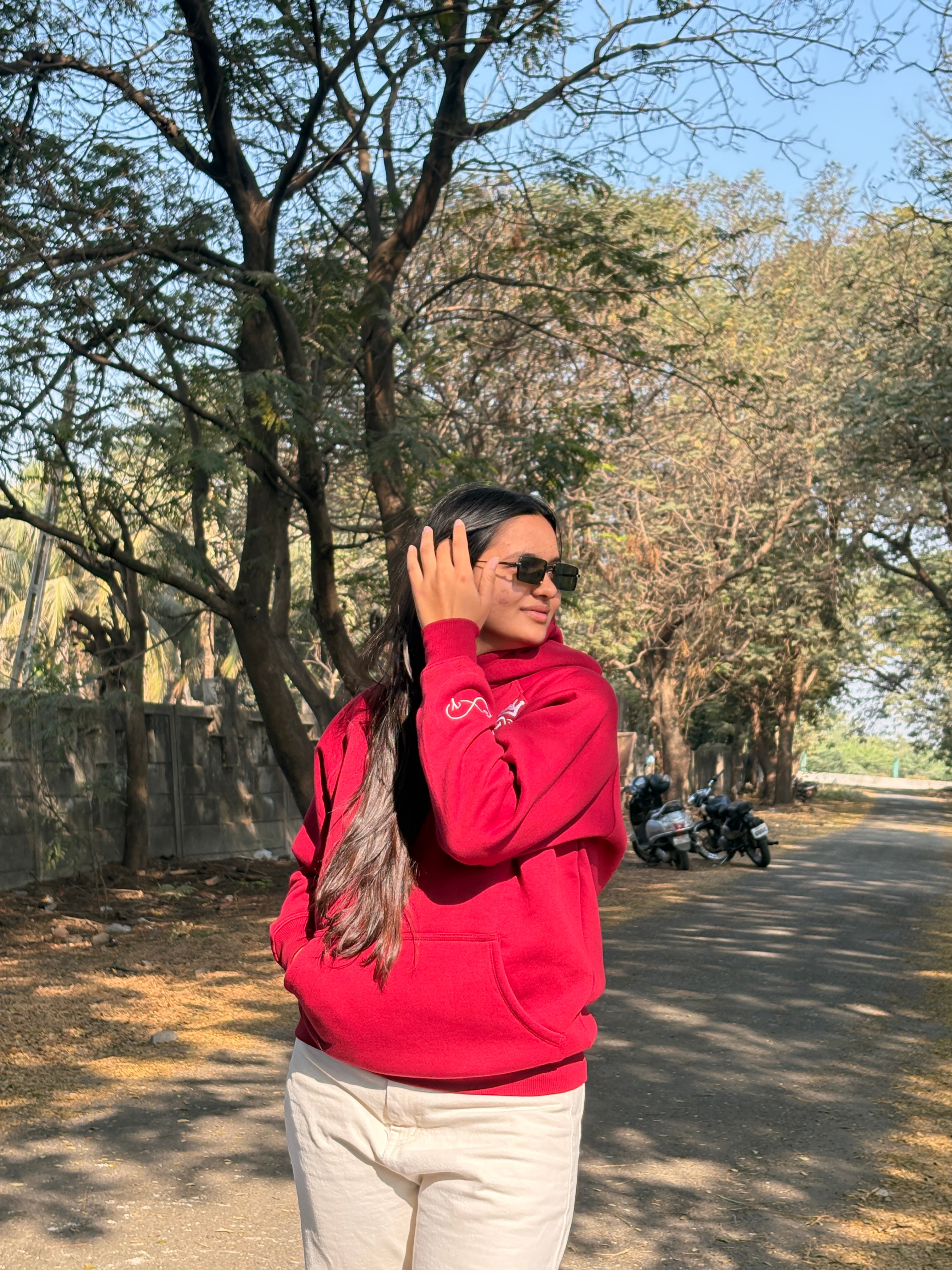 Lion and Liness Couple Embroidery Oversized Hoodie (Pack of 2)