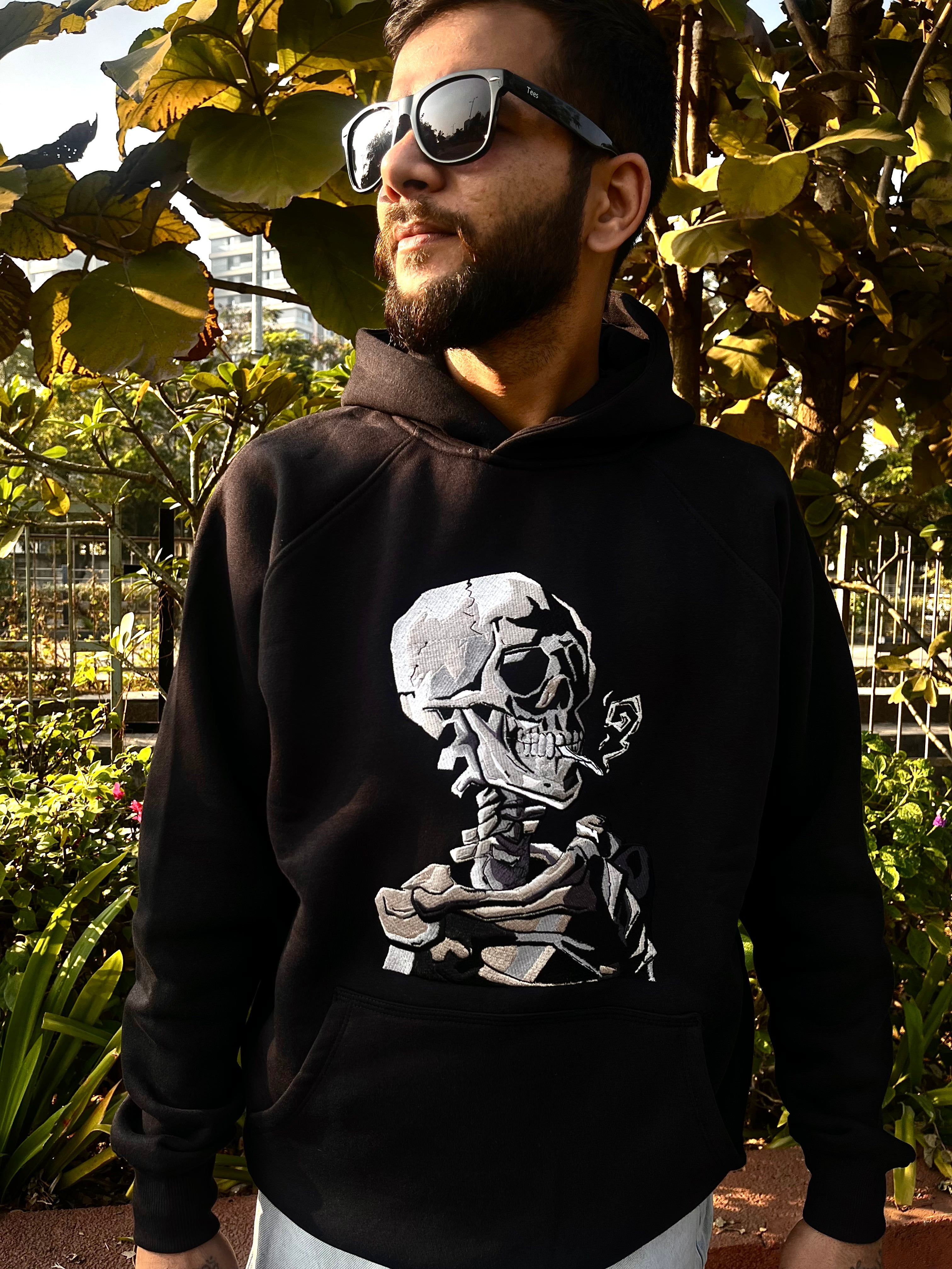 Black Skull Oversized Unisex Hoodie