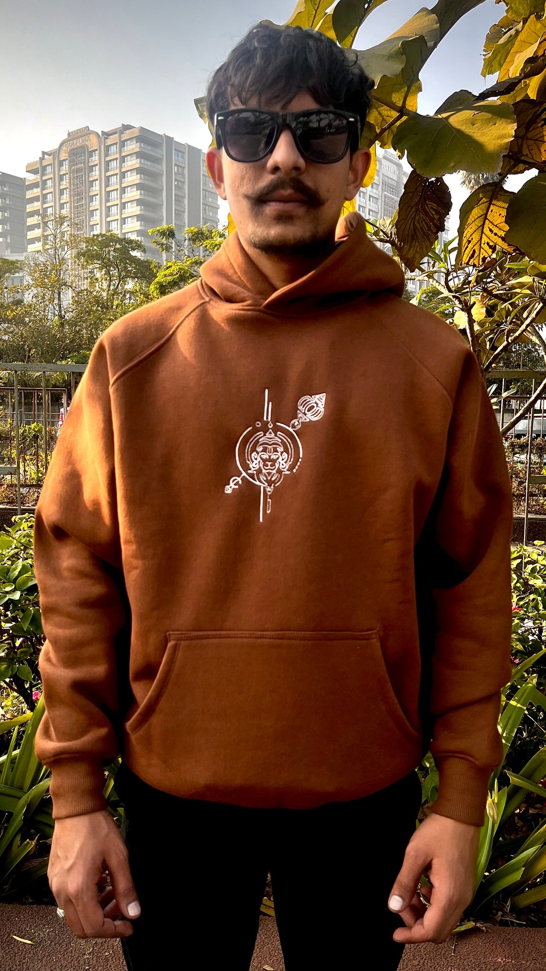Brown Hanuman Oversized Unisex Hoodie