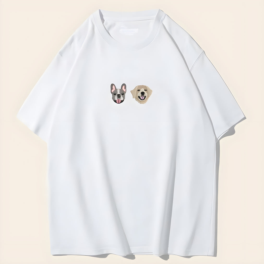 Customised Pet Portrait Embroidery Tee